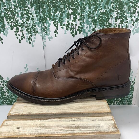 Frye Mens Leather Paul 4001 Capped Front Ankle Boots Size 8 main image 11